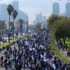 Israelis take to the streets of Tel Aviv during a general strike against the government's proposed judicial reforms, Feb. 13, 2023. Credit: Tomer Neuberg/FLASH90.