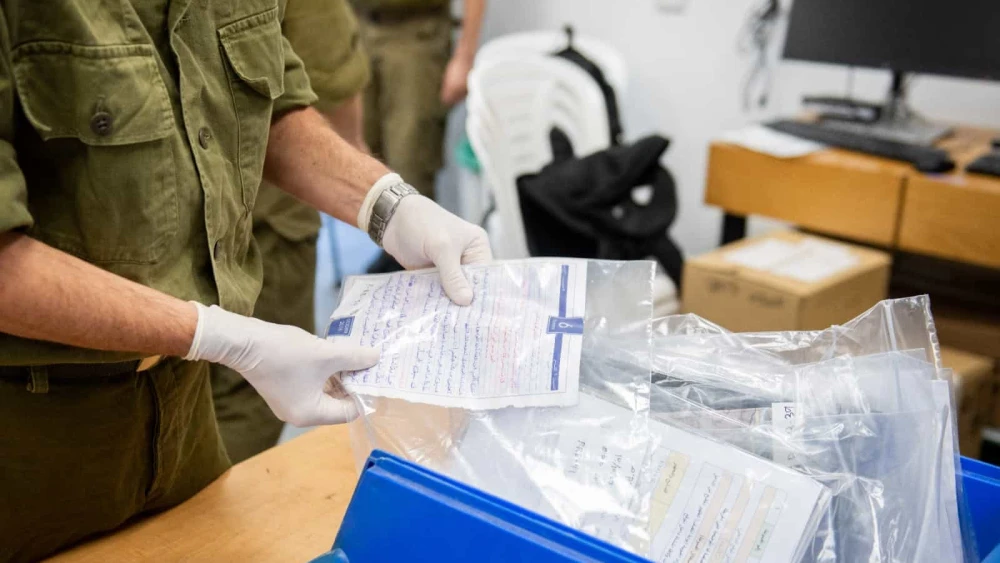 Hamas documents confiscated by the Israel Defense Forces, Oct. 15, 2023. Credit: IDF.