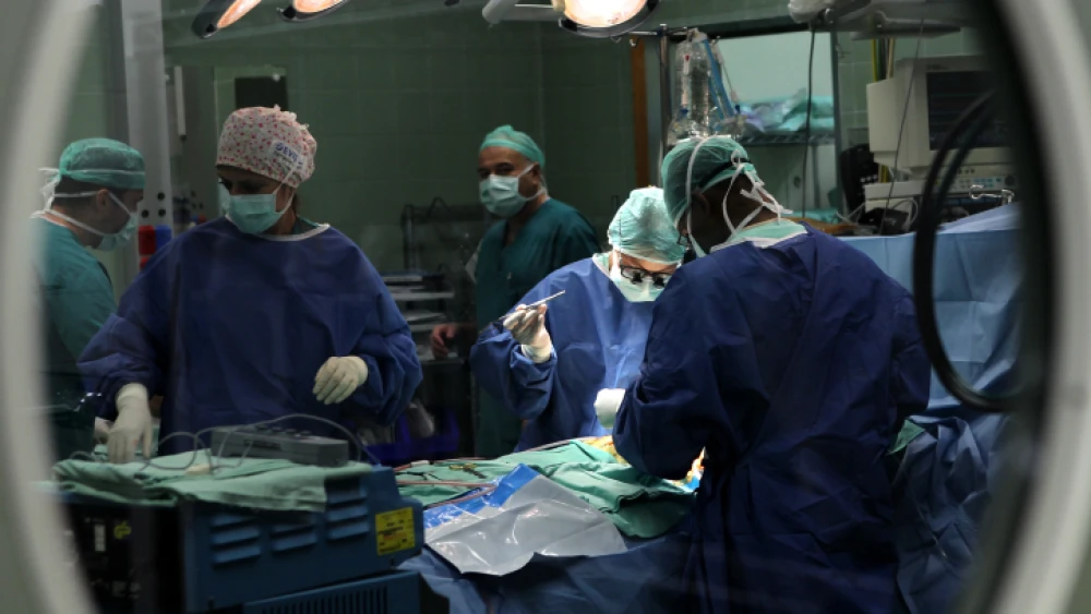 Doctors of Wolfson Medical Center (WMC) perform open-heart surgery on Palestinian child Manchad Garabli as part of the "Save a Child's Heart" (SACH) project in Holon , Israel. Sept. 12 2011. Photo by Nati Shohat/Flash90