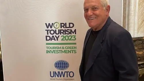 Israeli Tourism Minister Haim Katz in Riyadh, Sept. 26, 2023. Credit: Courtesy.