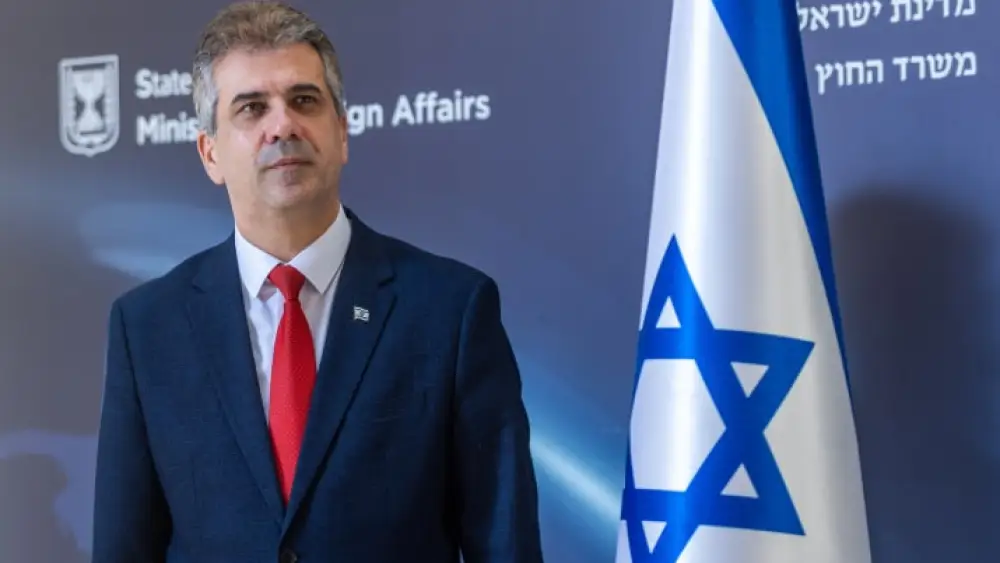 Israeli Foreign Minister Eli Cohen seen during an interview at the ministry in Jerusalem, June 12, 2023. Photo by Yossi Aloni/Flash90.