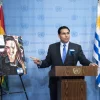Israeli Ambassador to the United Nations Danny Danon briefs journalists in New York, June 29, 2017. Credit: U.N. Photo/Kim Haughton.