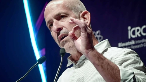 Shin Bet Director Ronen Bar speaks at the annual Cyber Week at Tel Aviv University, June 27, 2023. Photo by Avshalom Sassoni/Flash90.