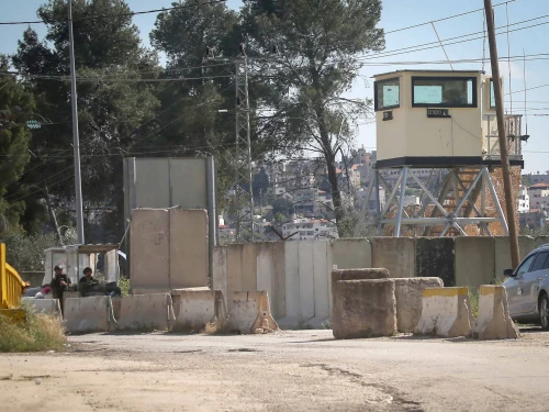 A parked car stands outside an IDF facility in Samaria on March 23, 2025. Photo by Nasser Ishtayeh/Flash90.