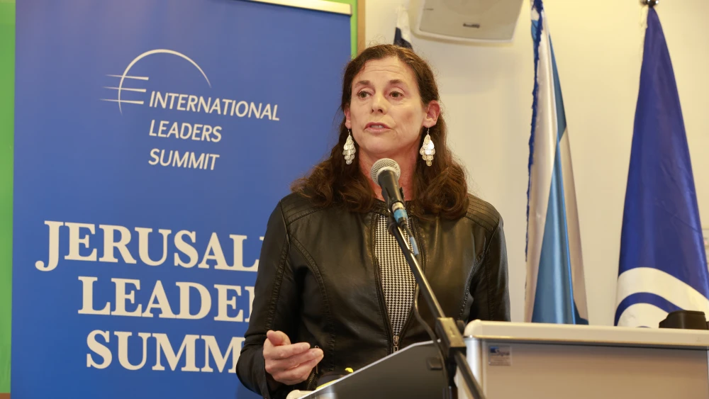 Washington Times online opinion editor Cheryl Chumley gave the keynote address at the Jerusalem Leaders Summit, Dec. 28, 2022. Courtesy.