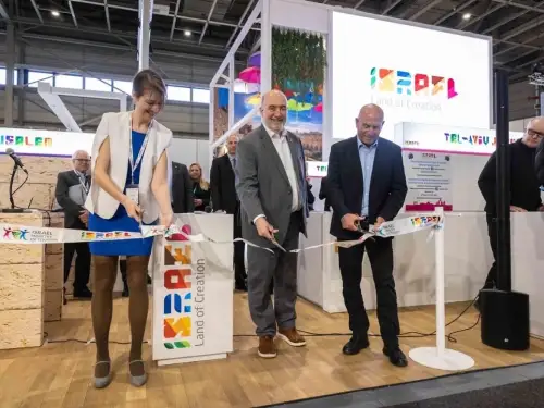 A delegation from Israel's Ministry of Tourism participating in the world's largest tourism exhibition, ITB in Berlin, March 5, 2026. Photo by Boaz Arad/Ministry of Tourism,