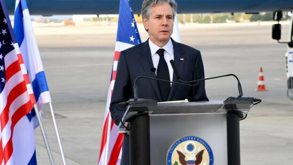 U.S. Secretary of State Antony Blinken arrives in Israel, Jan. 30, 2023. Credit: David Azagury/U.S. Embassy in Israel.