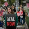 Women march in Tel Aviv in a protest calling for the release of Israeli hostages held by Hamas terrorists in Gaza, Jan. 24, 2024. Photo by Miriam Alster/Flash90.