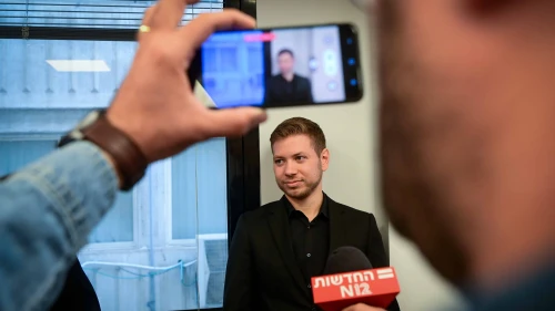 Yair Netanyahu, son of Prime Minister Benjamin Netanyahu, in Tel Aviv, Nov. 29, 2022. Photo by Avshalom Sassoni/Flash90.
