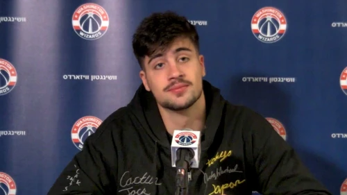 Israeli NBA player Deni Avdija of the Washington Wizards, October 2021. Source: Screenshot.