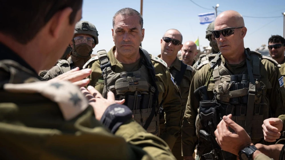 IDF Chief Lt. Gen. Eyal Zamir tours southern Syria with senior commanders, July 1, 2025. Credit: IDF.