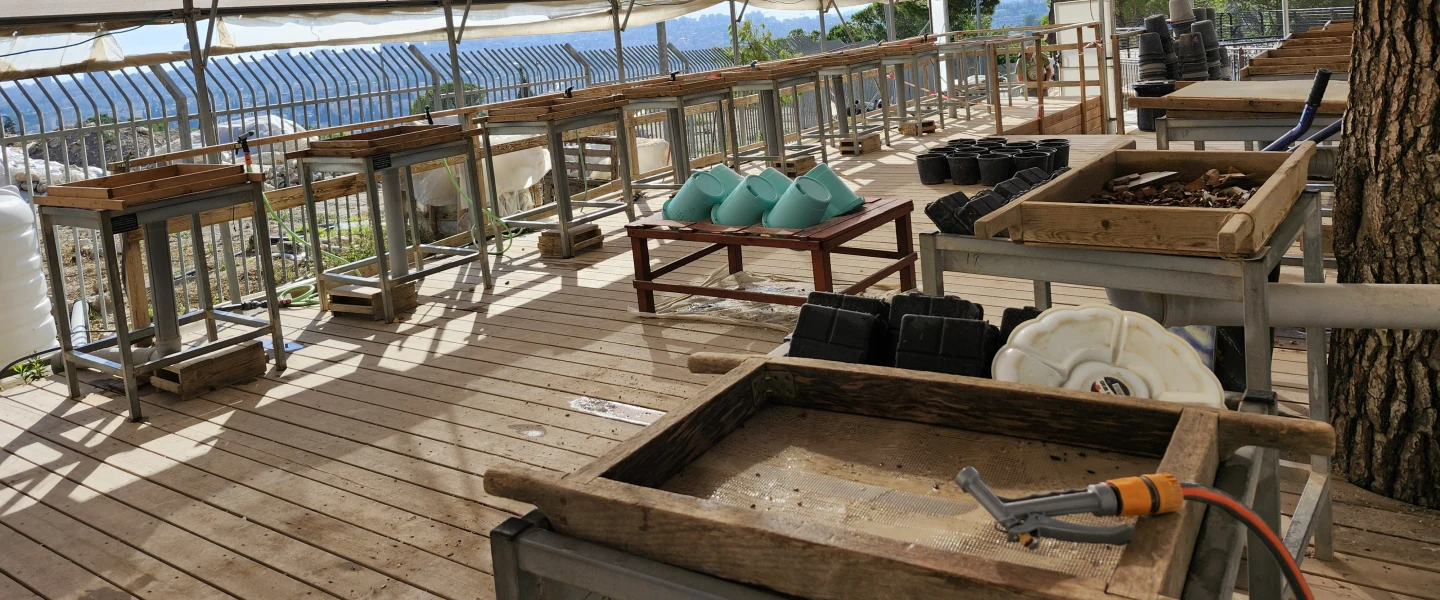 The wet-sifting facility of the Temple Mount Sifting Project in Jerusalem. Photo by Dave Gordon.
