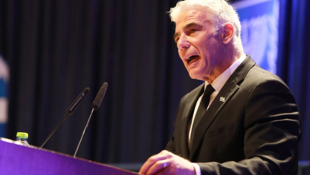 Israeli Foreign Minister Yair Lapid at the Foreign Ministry in Jerusalem, June 14, 2021. Photo by Flash90.