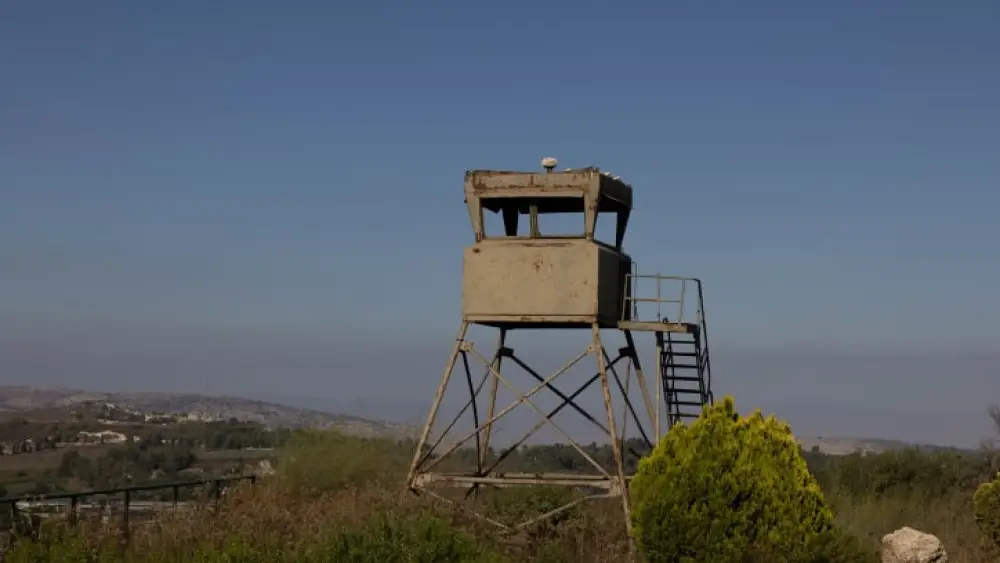 An IDF guard post on the Lebanese border, Aug. 10, 2023. Photo by Chaim Goldberg/Flash90.