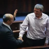 Yamina Party members Naftali Bennett and Rafi Peretz during a special memorial session for Rehavam Ze'evi at the Knesset, in Jerusalem, on Oct. 29, 2019. Photo by Flash90.