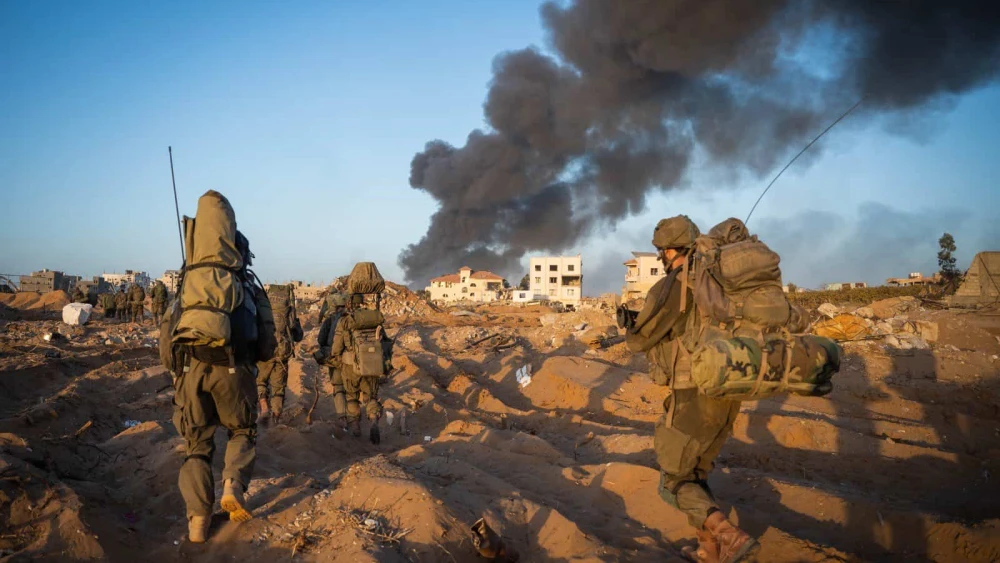 Israeli troops operating in the Hamas-ruled Gaza Strip, Nov. 12, 2023. Credit: IDF.