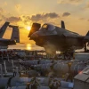 An F-35C Lightning II, attached to Marine Fighter Attack Squadron 314, is staged for flight operations on the flight deck of the Nimitz-class aircraft carrier USS Abraham Lincoln in support of "Operation Epic Fury" on March 2, 2026. Photo by U.S. Navy via Getty Images.