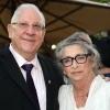 Israel's President Reuven Rivlin with his wife, Nechama Rivlin, during the French Ambassador's ceremony awarding the Legion Honor, at the ambassador's home in Jaffa, on June 18, 2014. Photo by Gideon Markowicz/Flash90.