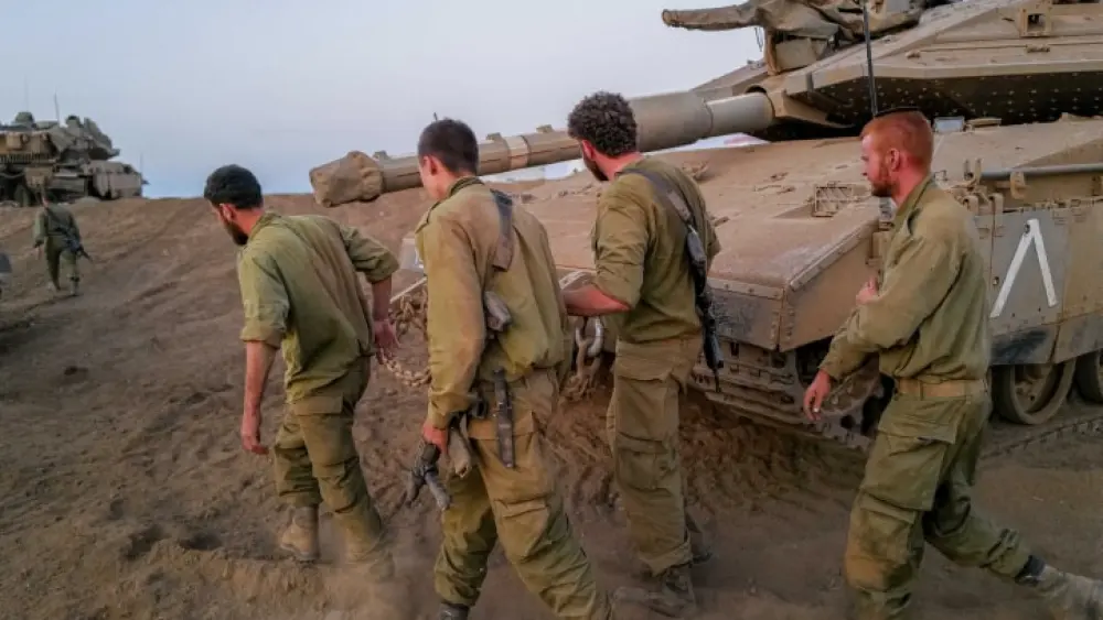 IDF Armored forces at a staging area near the northern Israeli border with Lebanon, October 14, 2023. Photo by Michael Giladi/Flash90.