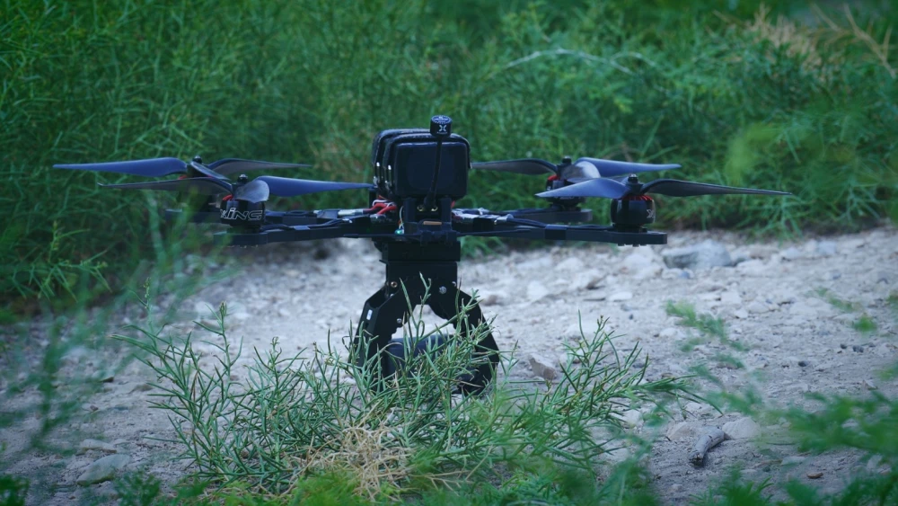 Xtend employs a virtual-reality (VR) headset and a single-handed controller—reminiscent of a game console—that operators use to point into the space around them and direct the drones to their expected locations. Credit: Courtesy.