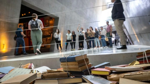 The Yad Vashem Holocaust Memorial museum in Jerusalem, April 26, 2022, ahead of Israeli Holocaust Remembrance Day. Photo by Olivier Fitoussi/Flash90.
