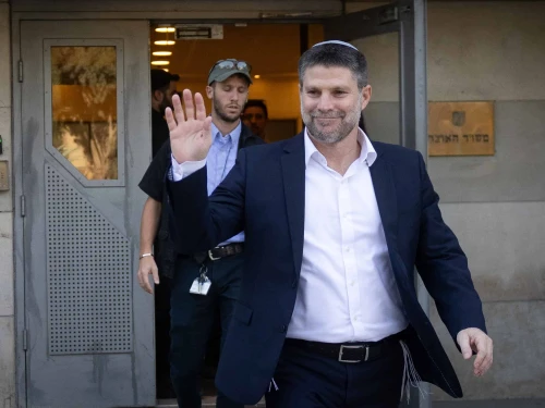 Israeli Finance Minister Bezalel Smotrich seen after a press conference at the Ministry of Finance in Jerusalem on Dec. 4, 2025. Photo by Yonatan Sindel/Flash90.