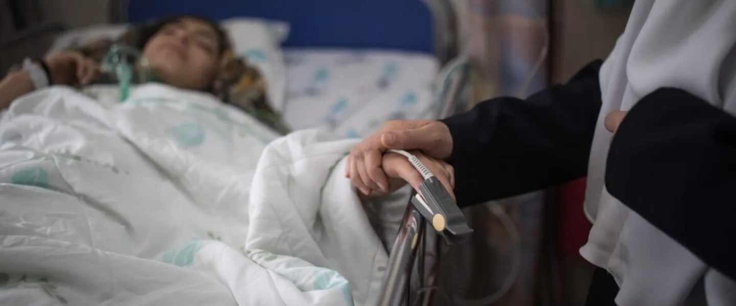 A Palestinian patient recovers at Sylvan Adams Children’s Hospital of Wolfson Medical Center in Holon. Photo courtesy of SACH.