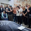 Mourners attend the funeral of Tzeela Gez, who was murdered in a terrorist shooting on Route 446 in Samaria, at Har HaMenuchot Cemetery in Jerusalem, May 15, 2025. Photo by Chaim Goldberg/Flash90.