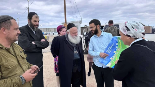 Israeli Construction and Housing Minister Yitzhak Goldknopf visits the Gaza border on Nov. 28, 2024. Credit: Courtesy.