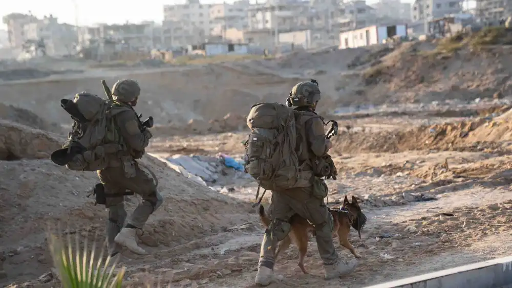 Israeli troops operating in the Hamas-ruled Gaza Strip, Nov. 15, 2023. Credit: IDF.
