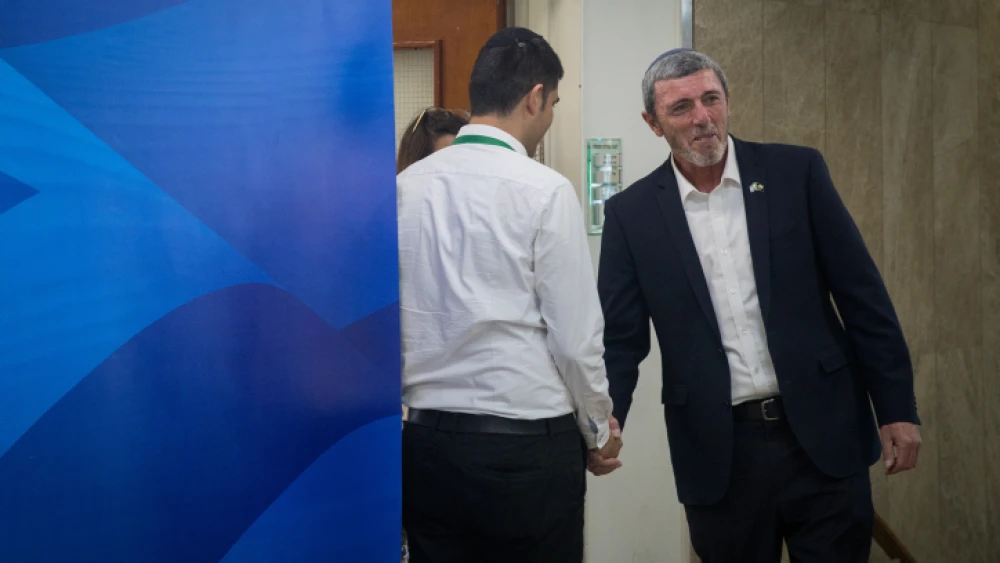 Israel's Education Minister Rafi Peretz arrives at the weekly cabinet meeting at the Prime Minister's Office in Jerusalem, on June 24, 2019. Photo by Noam Revkin Fenton/Flash90.