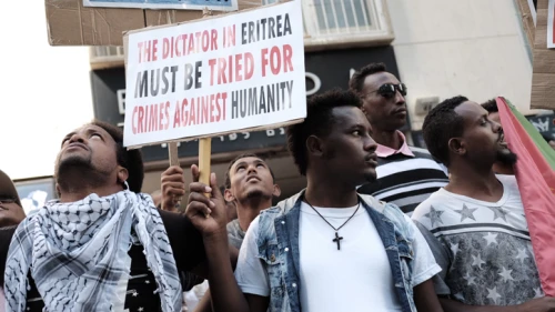 Eritrean Migrants Protest
