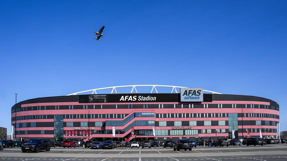 A view of the AFAS stadium in Alkmaar, the Netherlands on March 15, 2026. Photo by TOBIAS KLEUVER / ANP via Getty Images.