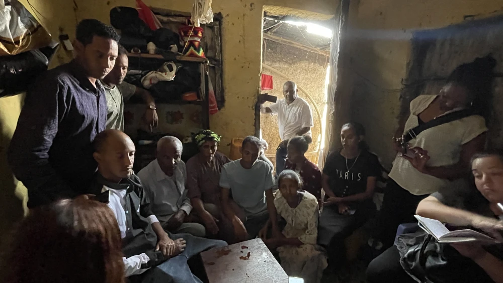 Members of the Teshager family. Photo by Eliana Rudee.