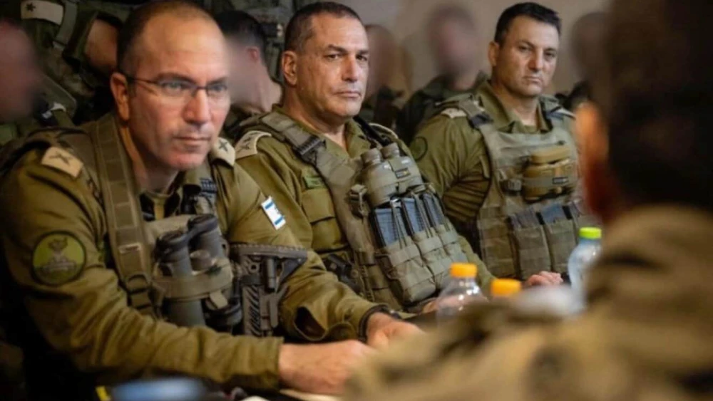 Israel Defense Forces Chief of Staff Lt. Gen. Eyal Zamir (center) holds a situational assessment in the Gaza Strip, Aug. 1, 2025. Credit: IDF.