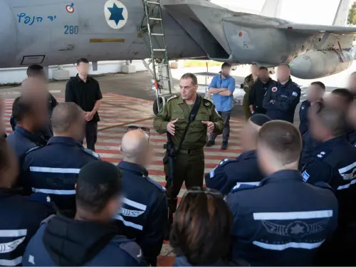 Israel Defense Forces Chief of Staff Lt. Gen. Eyal Zamir at the Israeli Air Forces' Tel Nof Airbase, March 10, 2026. Credit: IDF.