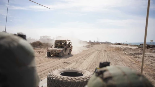 Israeli troops operating in the Hamas-ruled Gaza Strip, Nov. 13, 2023. Credit: IDF.
