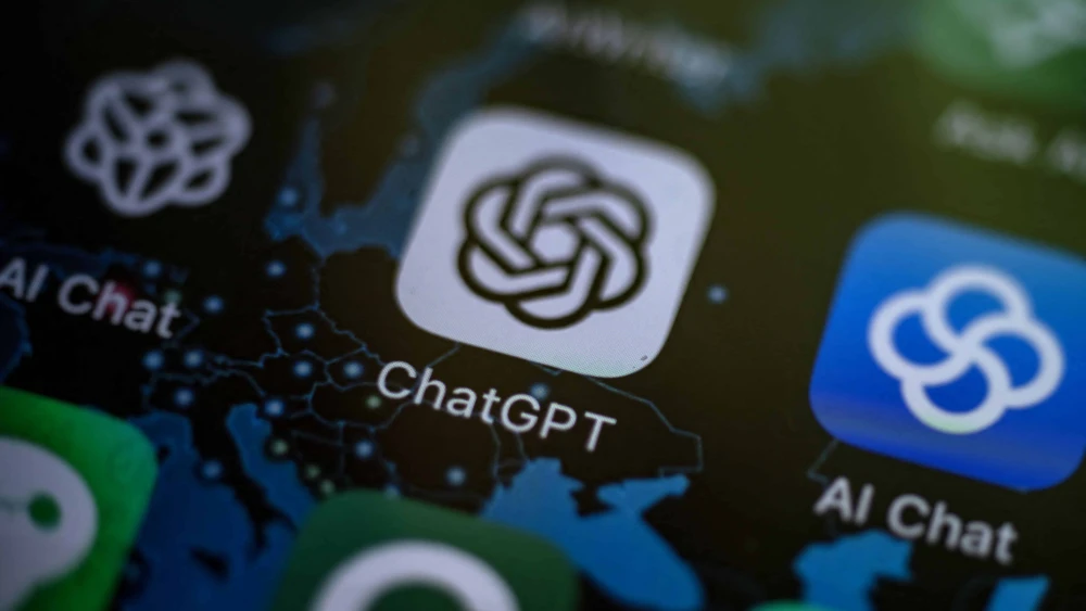 ChatGPT and other apps on a cellphone, June 6, 2023. Photo by Olivier Morin/AFP via Getty Images.