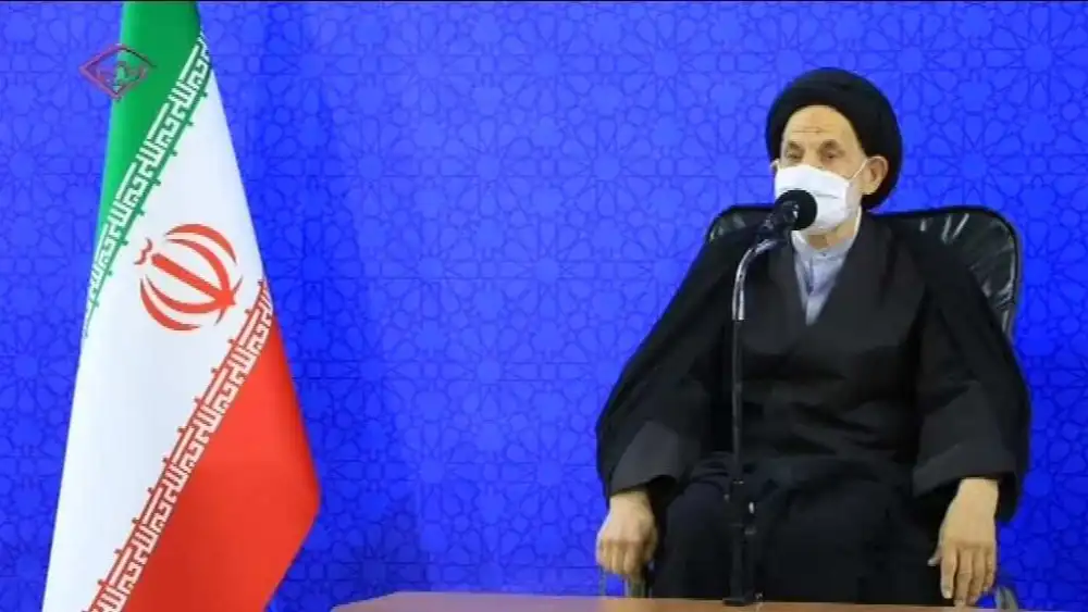 A public address by Iranian Ayatollah Alireza Ebadi that aired on Iranian T.V. on May 7, 2021. Credit: MEMRI)