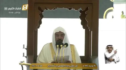 The imam of the Grand Mosque in Mecca, Saudi Arabia, Abdul Rahman Ibn Abdul Aziz al-Sudais, delivers a sermon at the Grand Mosque on Sept. 4, 2020. Credit: MEMRI.