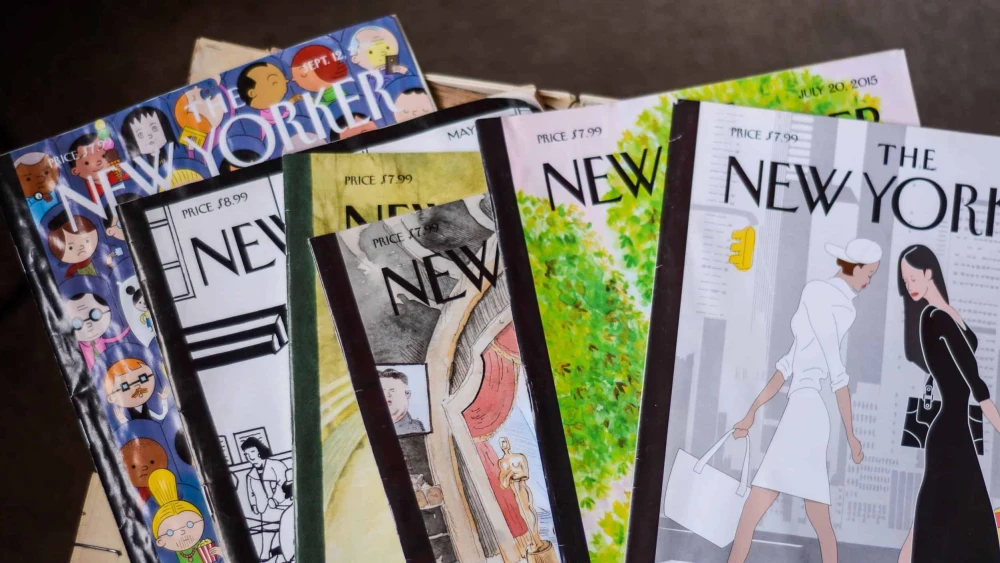 Issues of the New Yorker magazine. Photo: olesea vetrila/Shutterstock