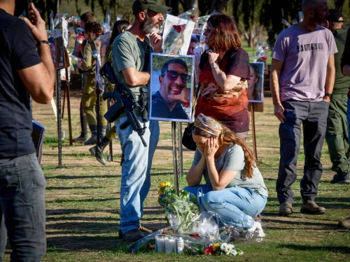 People visit the site of the Supernova music festival massacre near Kibbutz Re'im, Nov. 30, 2023. Photo by Avshalom Sassoni/Flash90.