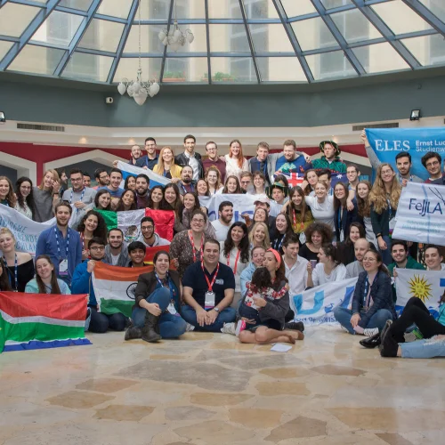 Student leaders from around the world at the recent 44th World Union of Jewish Students (WUJS) congress in Jerusalem. Credit: WUJS.