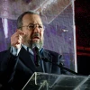 Former Israeli Prime Minister Ehud Barak at a protest in Tel Aviv against the government's planned judicial reforms, Feb. 25, 2023. Photo by Avshalom Sassoni/Flash90.