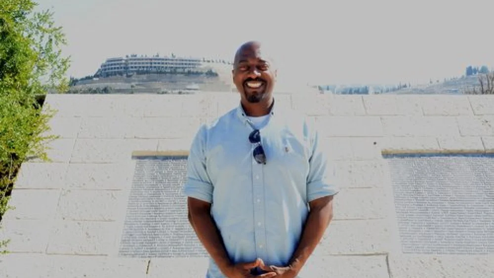 American veteran Johnny Turner in Israel. Credit: Courtesy of Jewish National Fund.