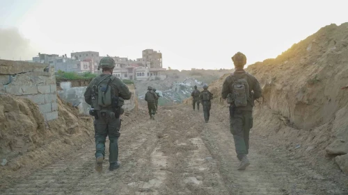 Israeli troops operating in the Hamas-ruled Gaza Strip, Dec. 25, 2023. Credit: IDF.