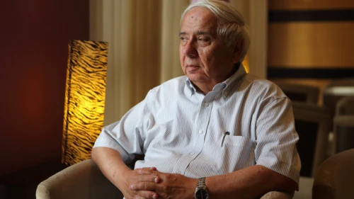 Eitan Haber, Israeli journalist, publicist and close associate of the late Israeli Prime Minister Yitzhak Rabin, June 9, 2013. Photo by Yaakov Naumi/Flash90.