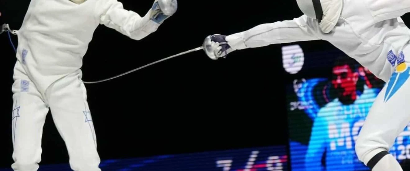 An Israel fencer in action at the 2025 Fencing World Championships held in Tbilisi, Georgia. Credit: International Fencing Federation.