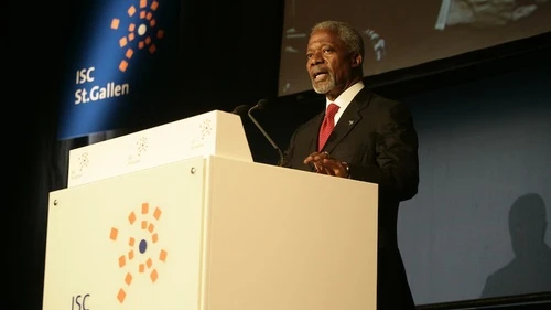 Kofi Annan, pictured, was jointly appointed by the United Nations and the Arab League this February as their envoy to Syria. Credit: International Students' Committee.
