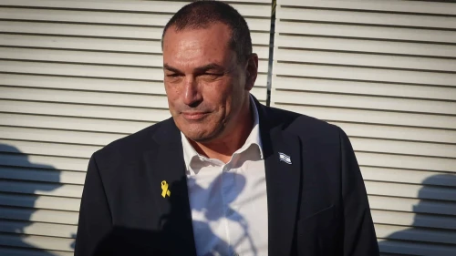 Eyal Zamir, next IDF chief of staff seen outside his home in Ramot HaShavim, Jan. 2, 2025. Photo by Flash90.